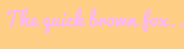 Image with Font Color FBB5FF and Background Color FFCE85